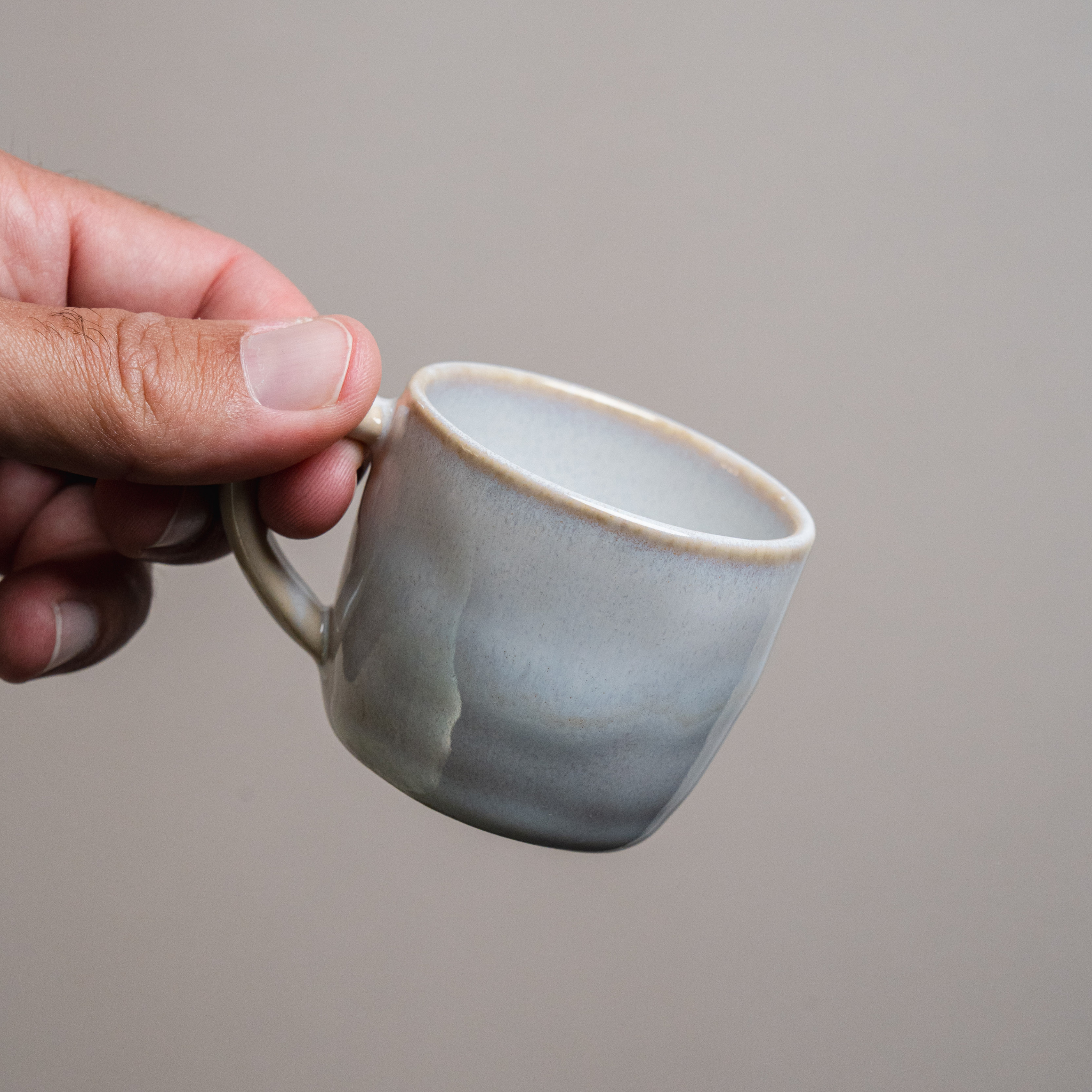 כוס אספרסו מעוצבת כחול לבן