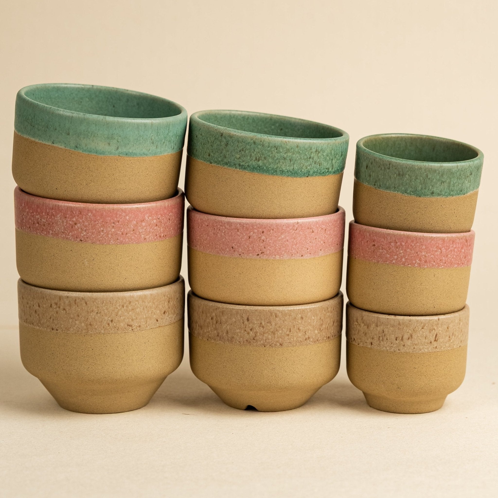 (מארז שלושת הגדלים - סדרת שבתאי (9 יחידות - Ceramora כוסות אספרסו