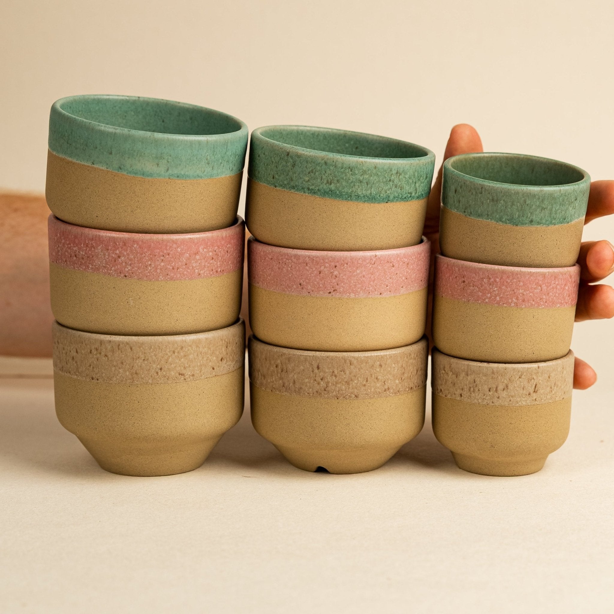 (מארז שלושת הגדלים - סדרת שבתאי (9 יחידות - Ceramora כוסות אספרסו