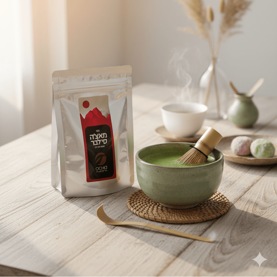 אבקת מאצ'ה סילבר - אוצ׳ה - Ceramora כוסות קורטדו