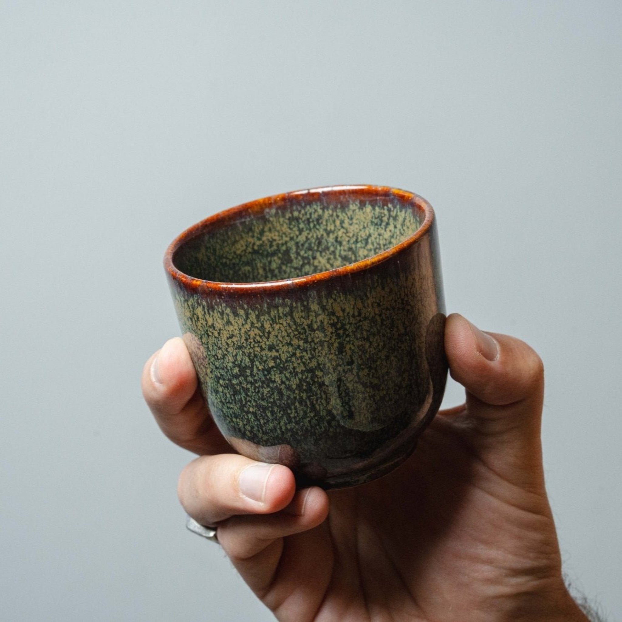 קפוצ'ינו קטן | סדרת נגה | בזלת - Ceramora כוסות לאטה