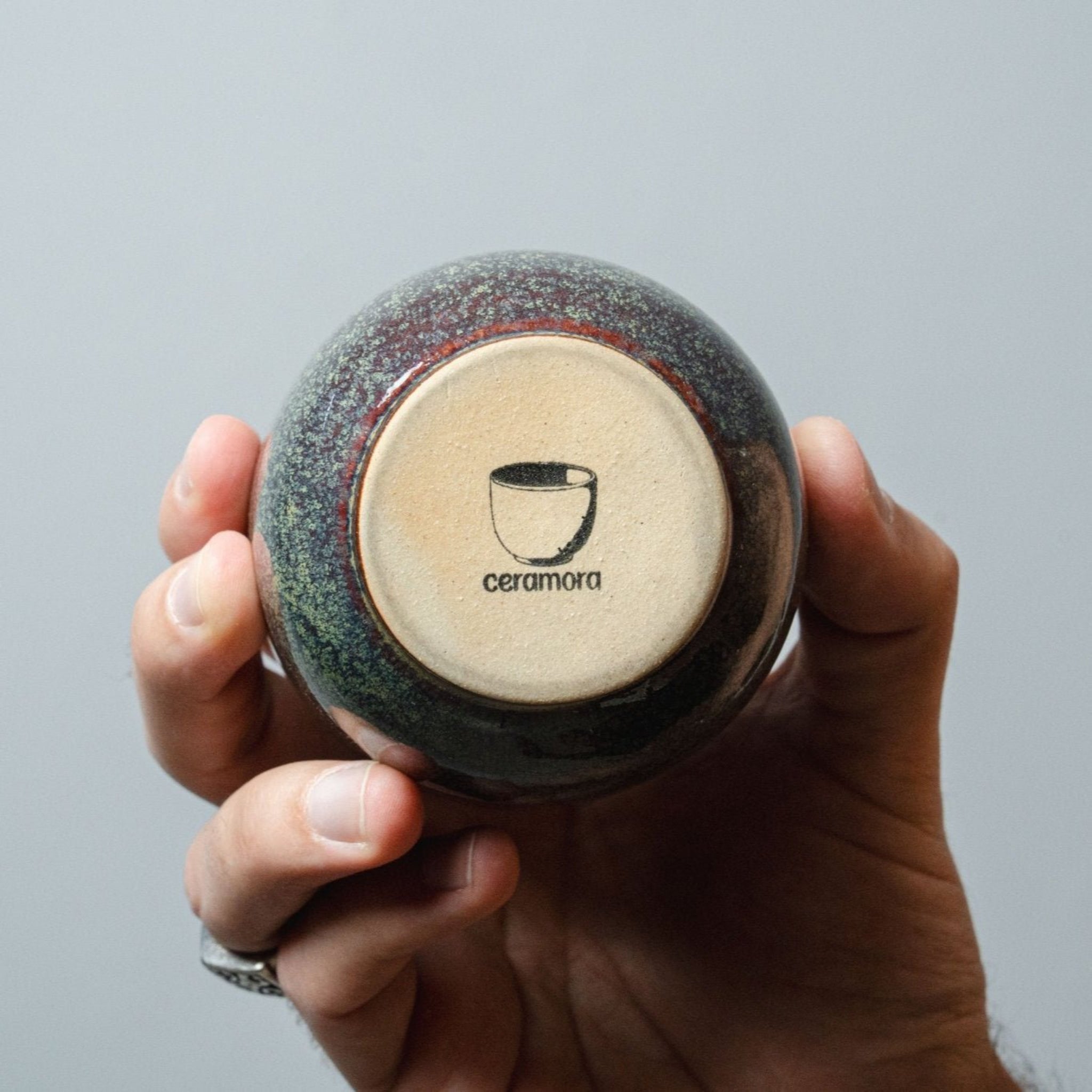 קפוצ'ינו קטן | סדרת נגה | בזלת - Ceramora כוסות לאטה