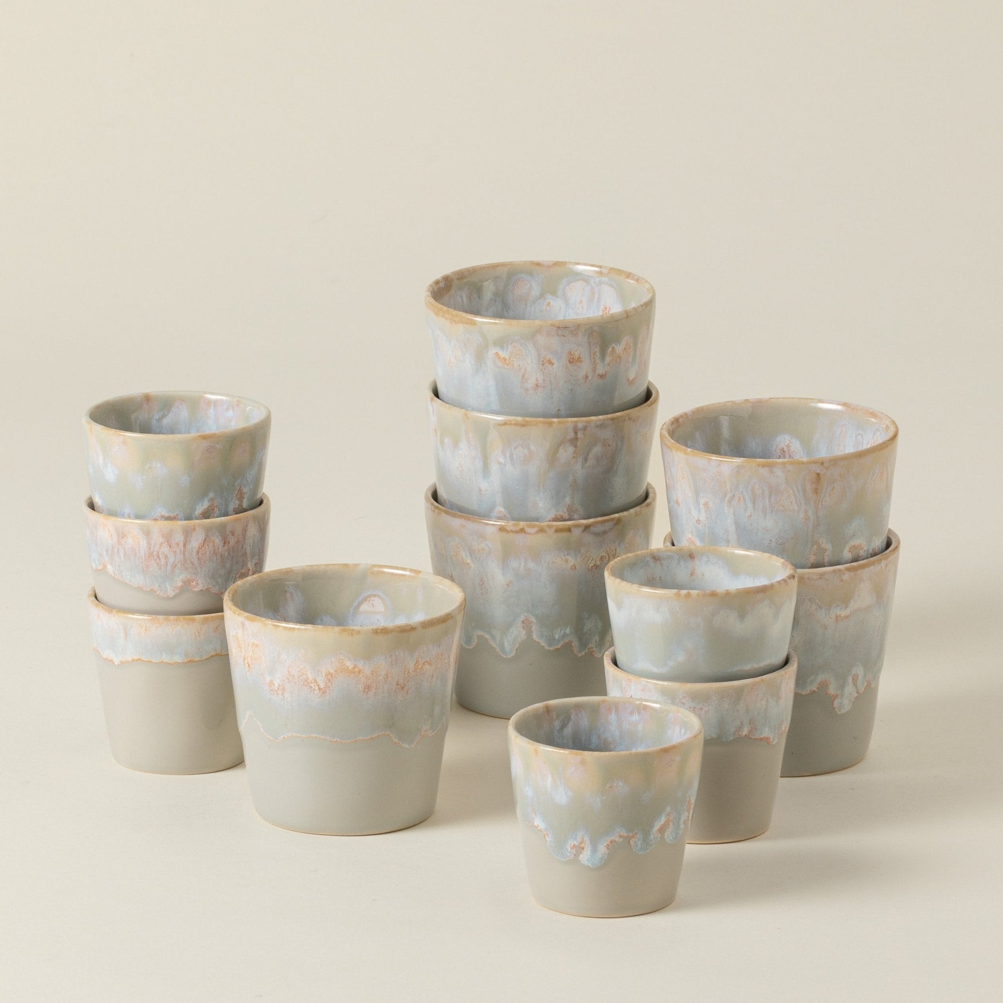 מארז 12 סדרת ים | אספרסו וקפוצ'ינו | אפור - Ceramora