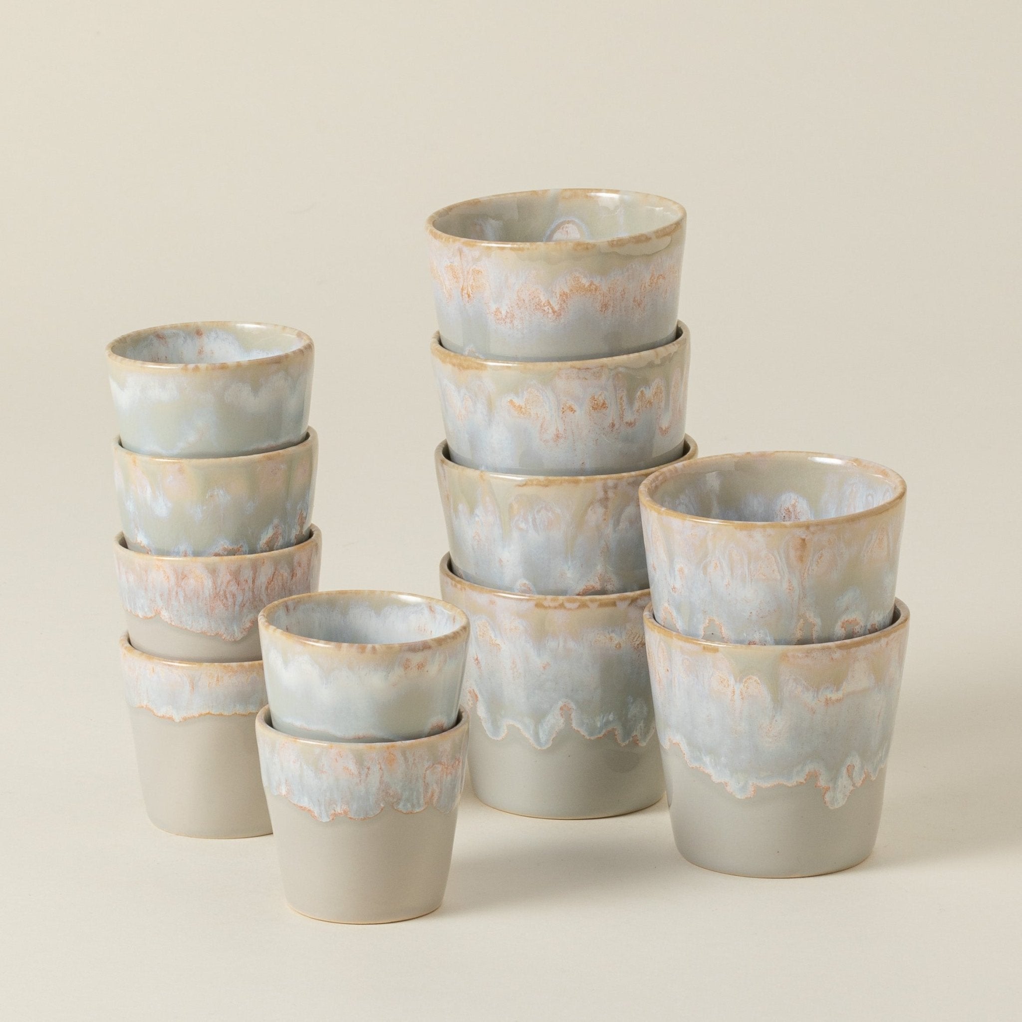 מארז 12 סדרת ים | אספרסו וקפוצ'ינו | אפור - Ceramora