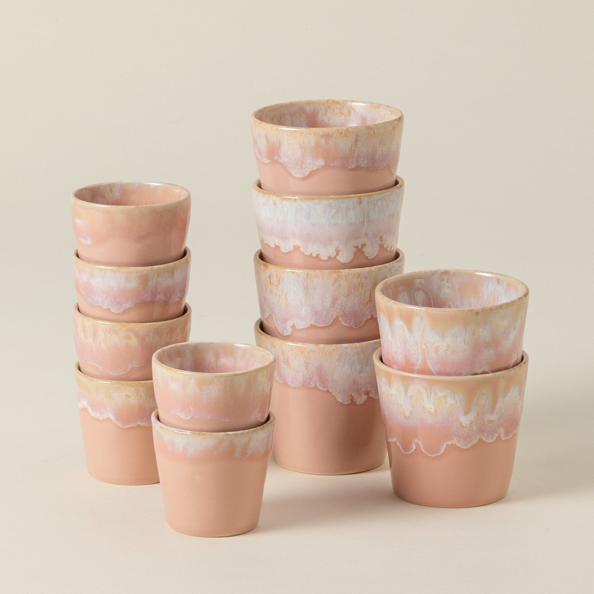 מארז 12 סדרת ים | אספרסו וקפוצ'ינו | מרשמלו - Ceramora כוסות קורטדו