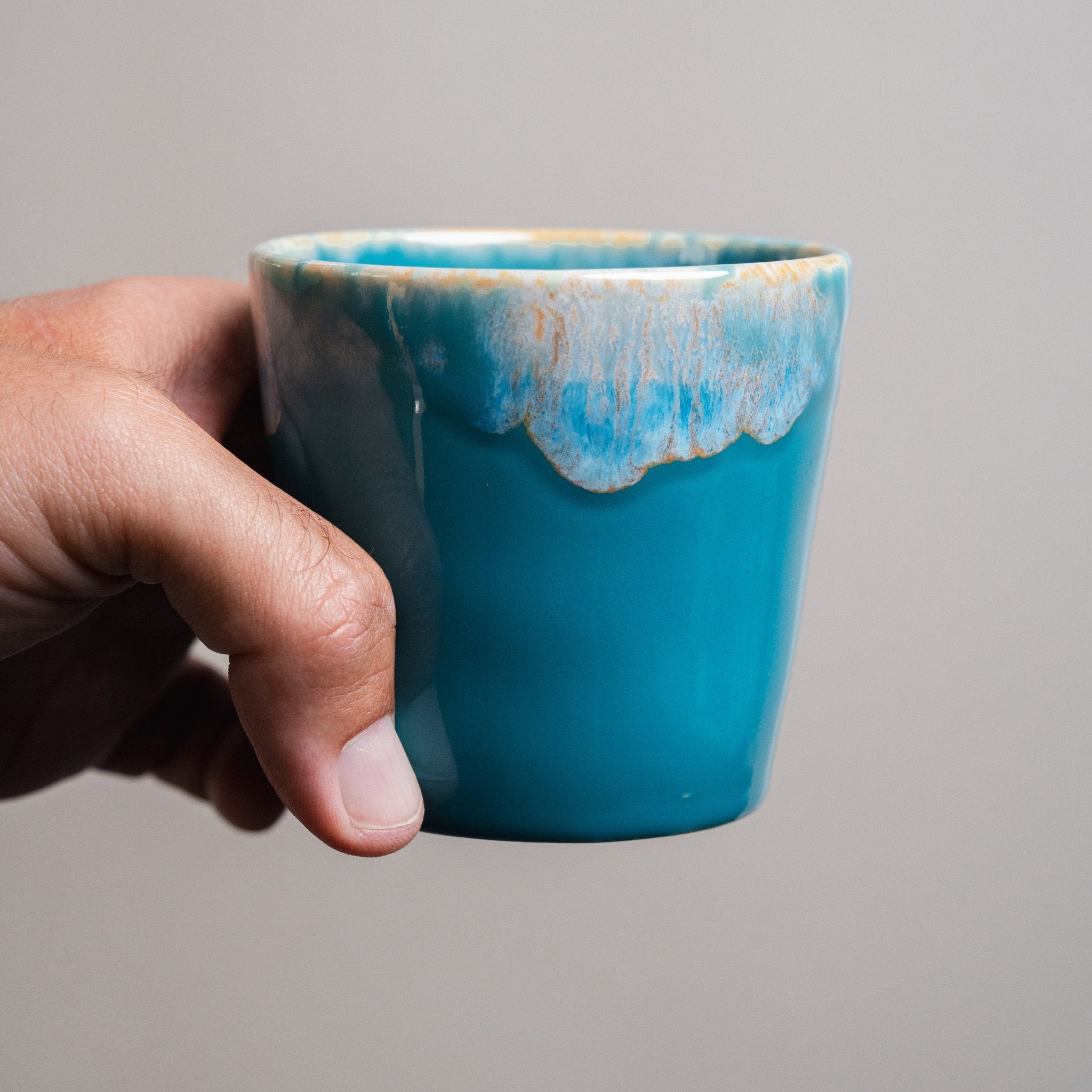 מארז מתנה מעץ - קפוצ׳ינו מסדרת ים - Ceramora כוסות קורטדו