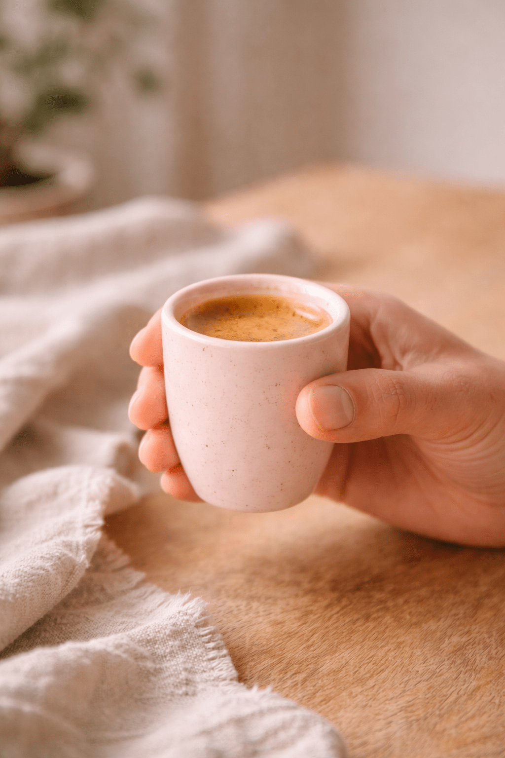 כוס אספרסו קצר/ארוך – סדרת קרם - Ceramora כוסות אספרסו