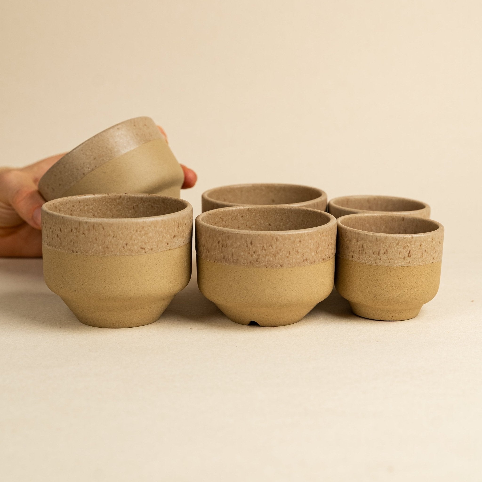 (מארז שלושת הגדלים - סדרת שבתאי (6 יחידות - Ceramora כוסות אספרסו