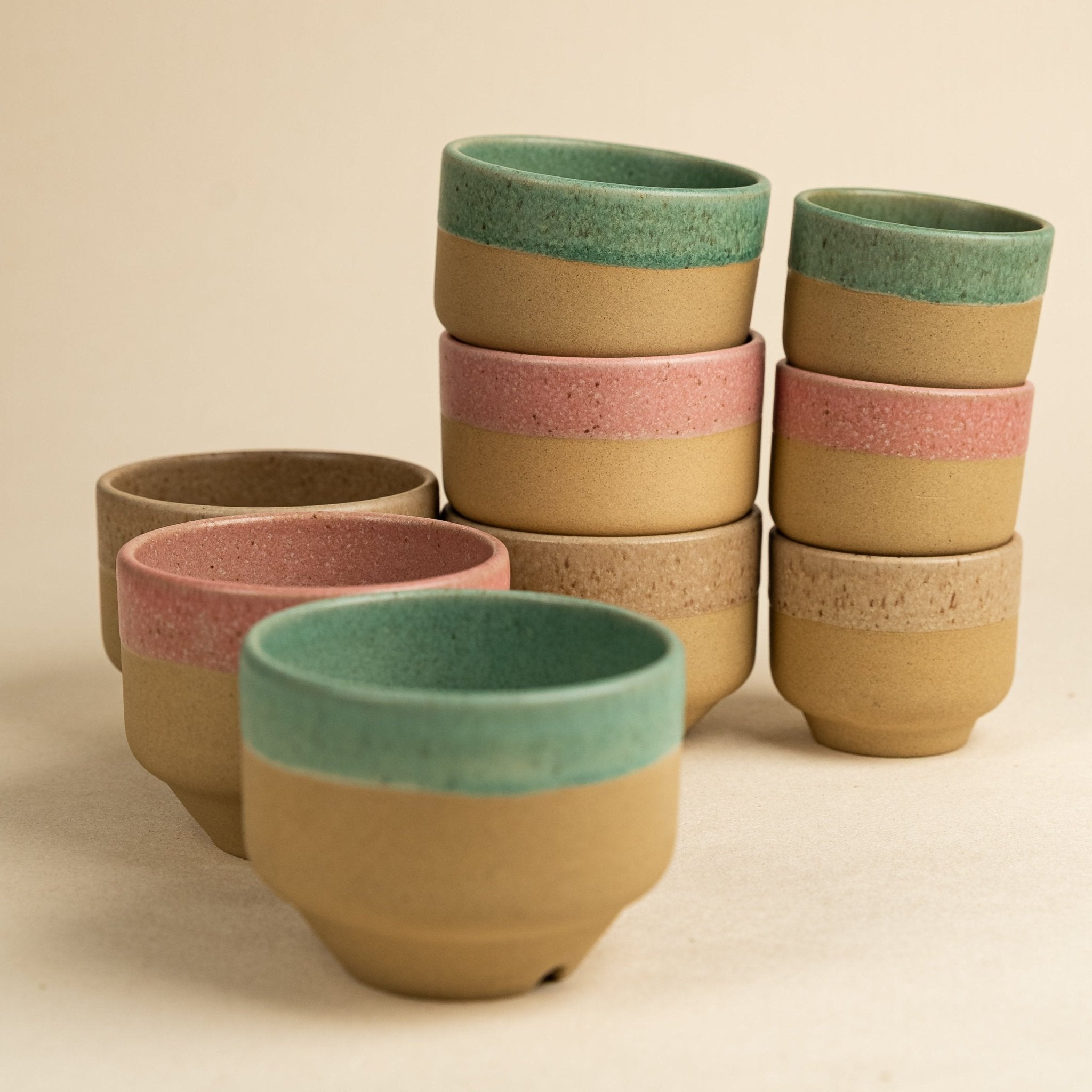 (מארז שלושת הגדלים - סדרת שבתאי (9 יחידות - Ceramora כוסות אספרסו