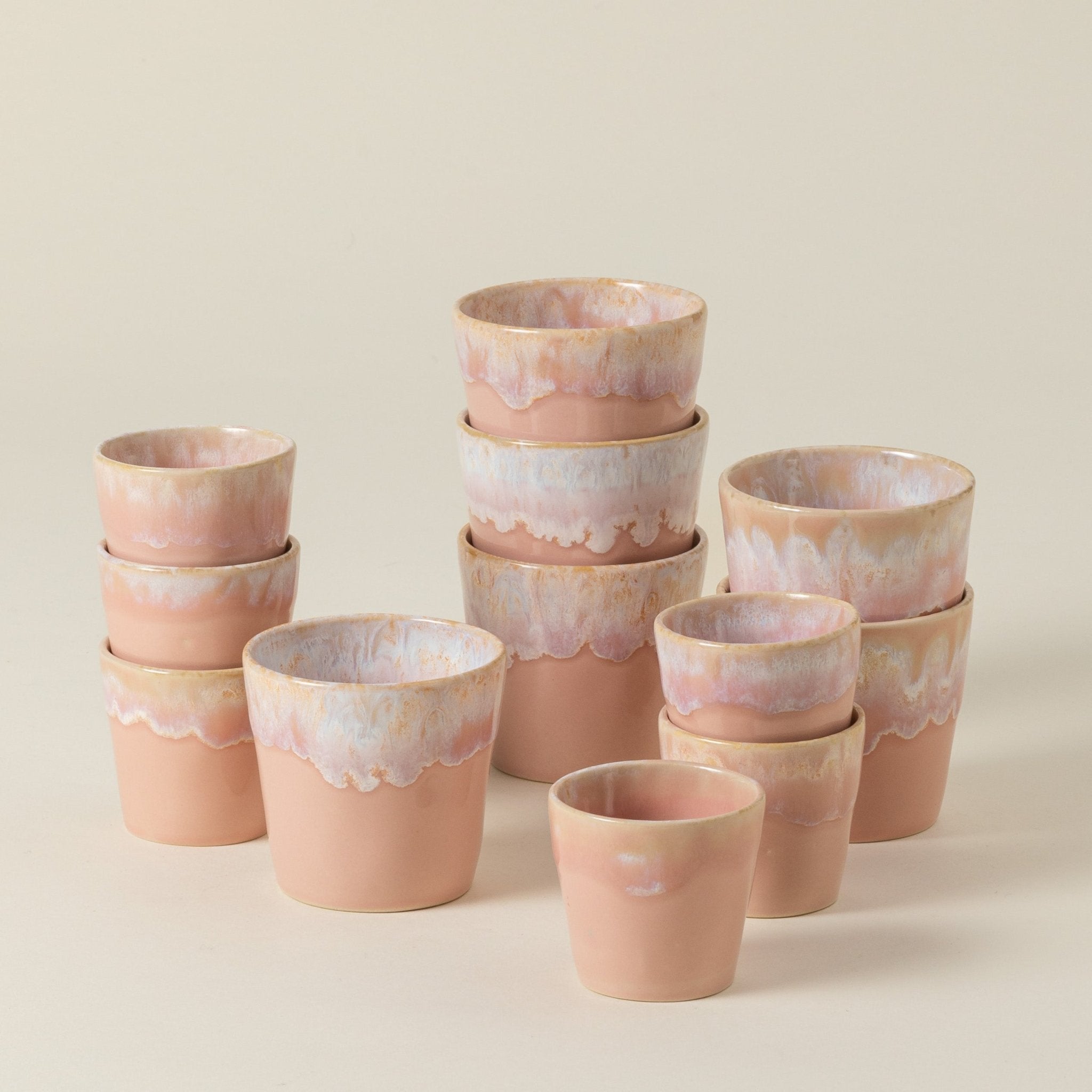 מארז 12 סדרת ים | אספרסו וקפוצ'ינו | מרשמלו - Ceramora כוסות קורטדו