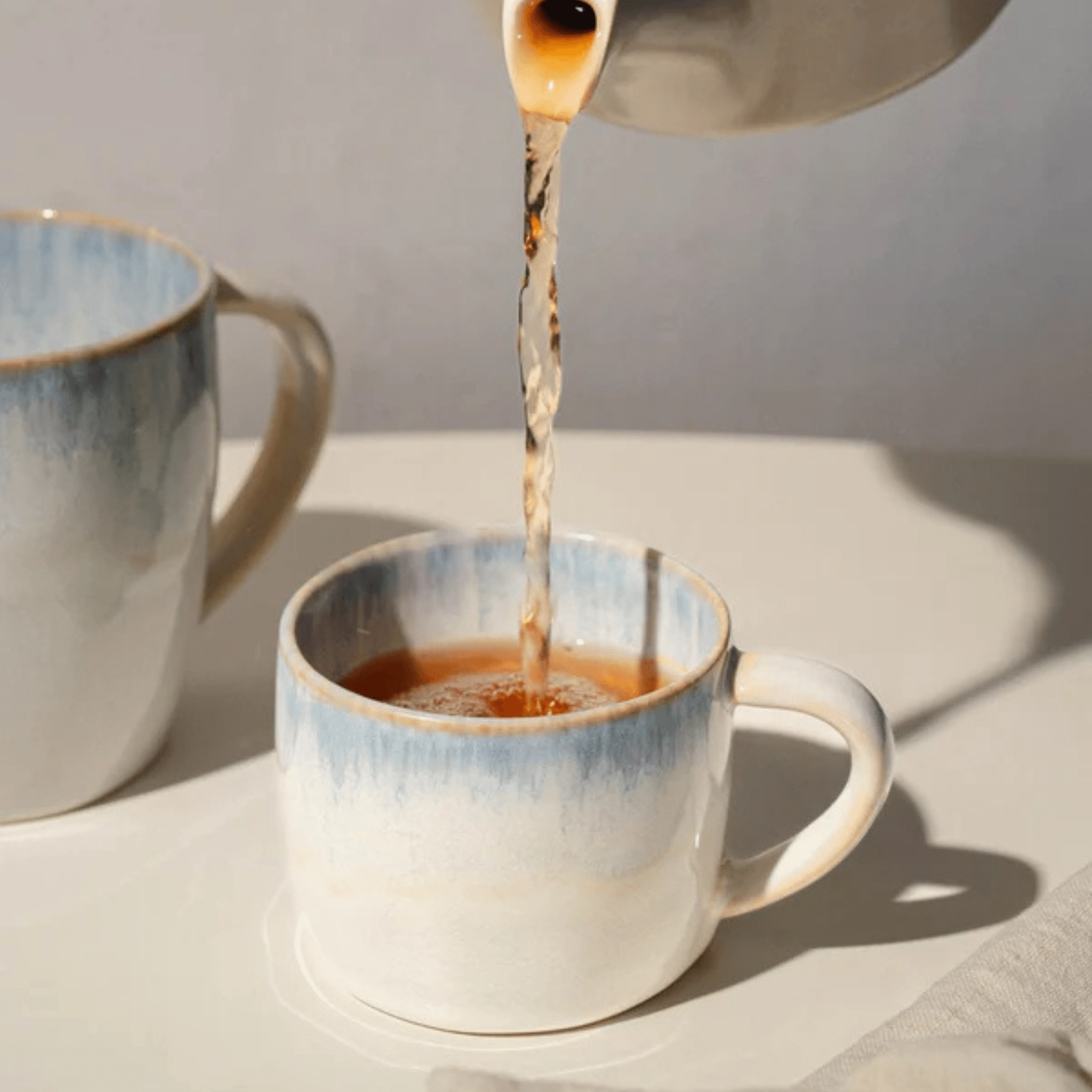 מארז מתנה לאוהבי תה | כחול לבן - Ceramora כוסות קורטדו