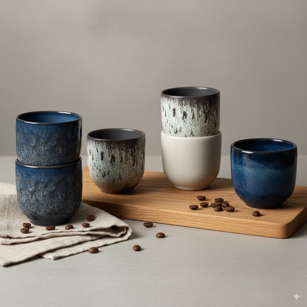 מארז מתנה – שישיית כוסות קפוצ'ינו קטנות מסדרת נגה - Ceramora כוסות קורטדו