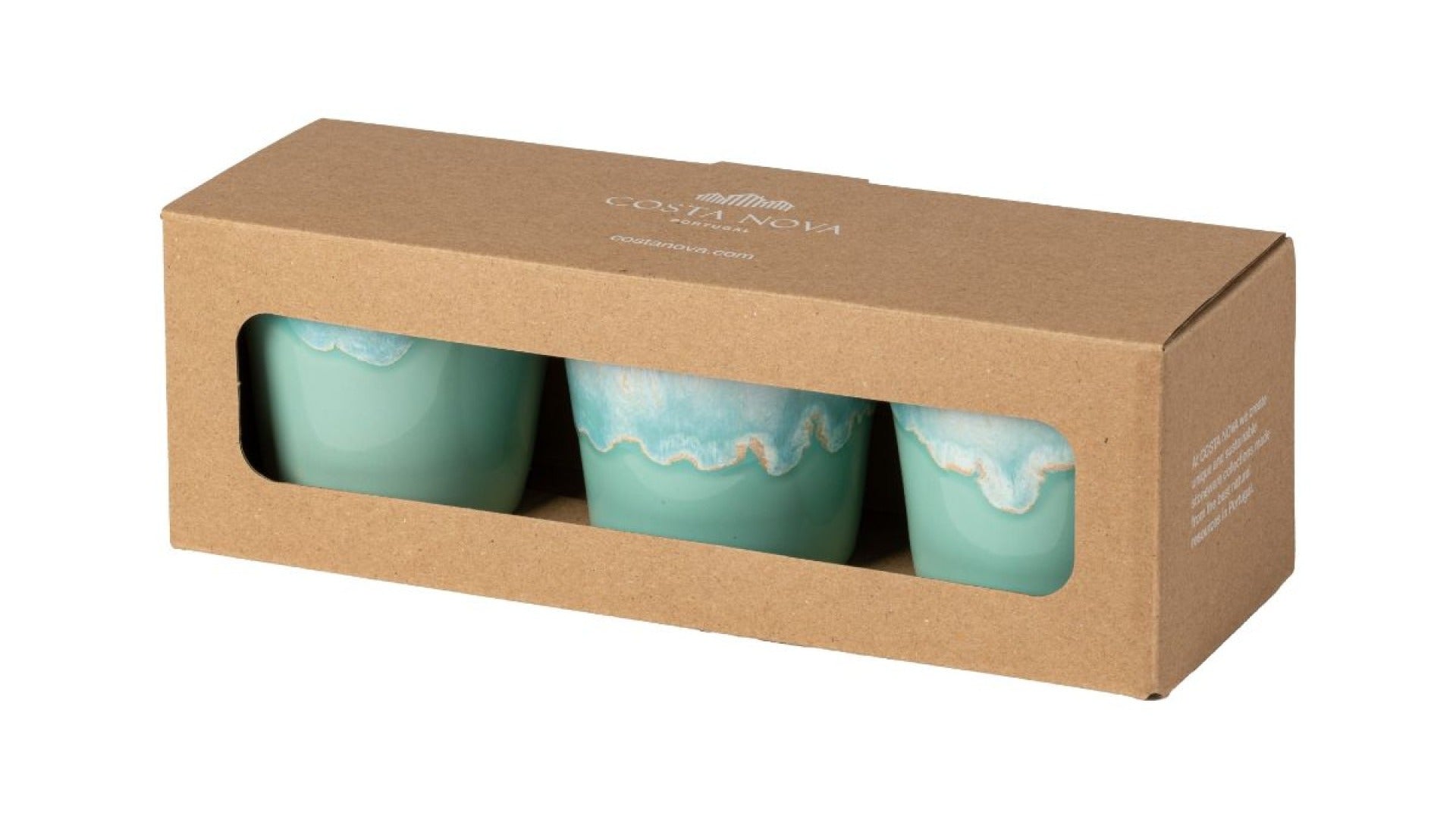 מארז שלישיית כוסות קפוצ'ינו – סדרת ים - Ceramora