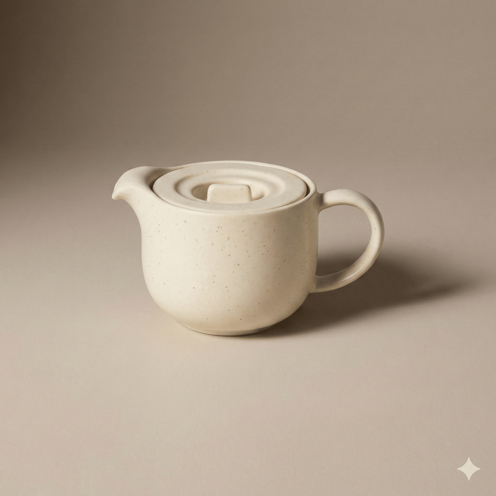 קומקום/קנקן תה - מקרמיקה קרם - משלוח חינם - Ceramora כוסות קורטדו