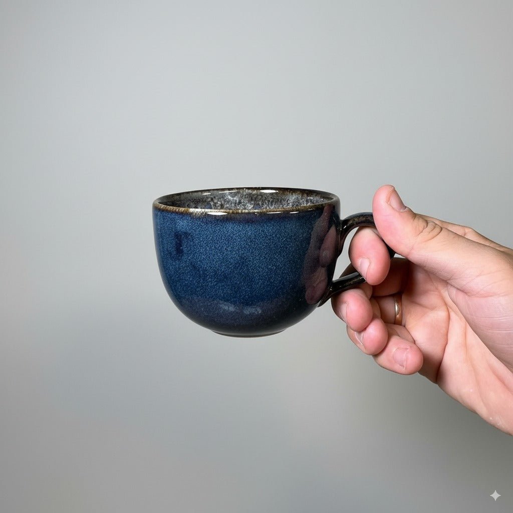 ספל תה עם ידית בצבעי נגה | 265 מ"ל - Ceramora כוסות לאטה