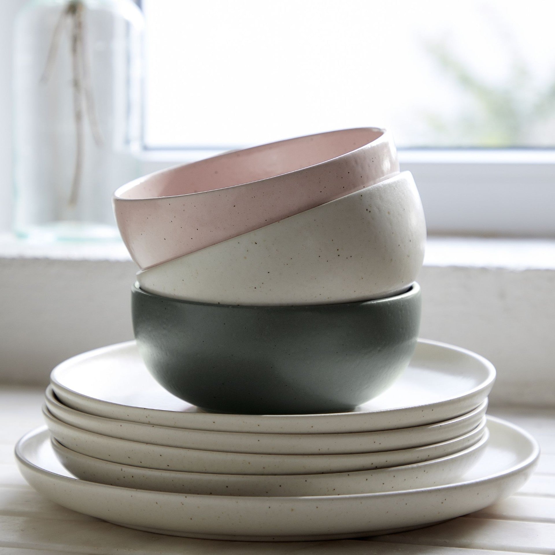 שישיית צלחות | קרם מנוקד | סלט - Ceramora