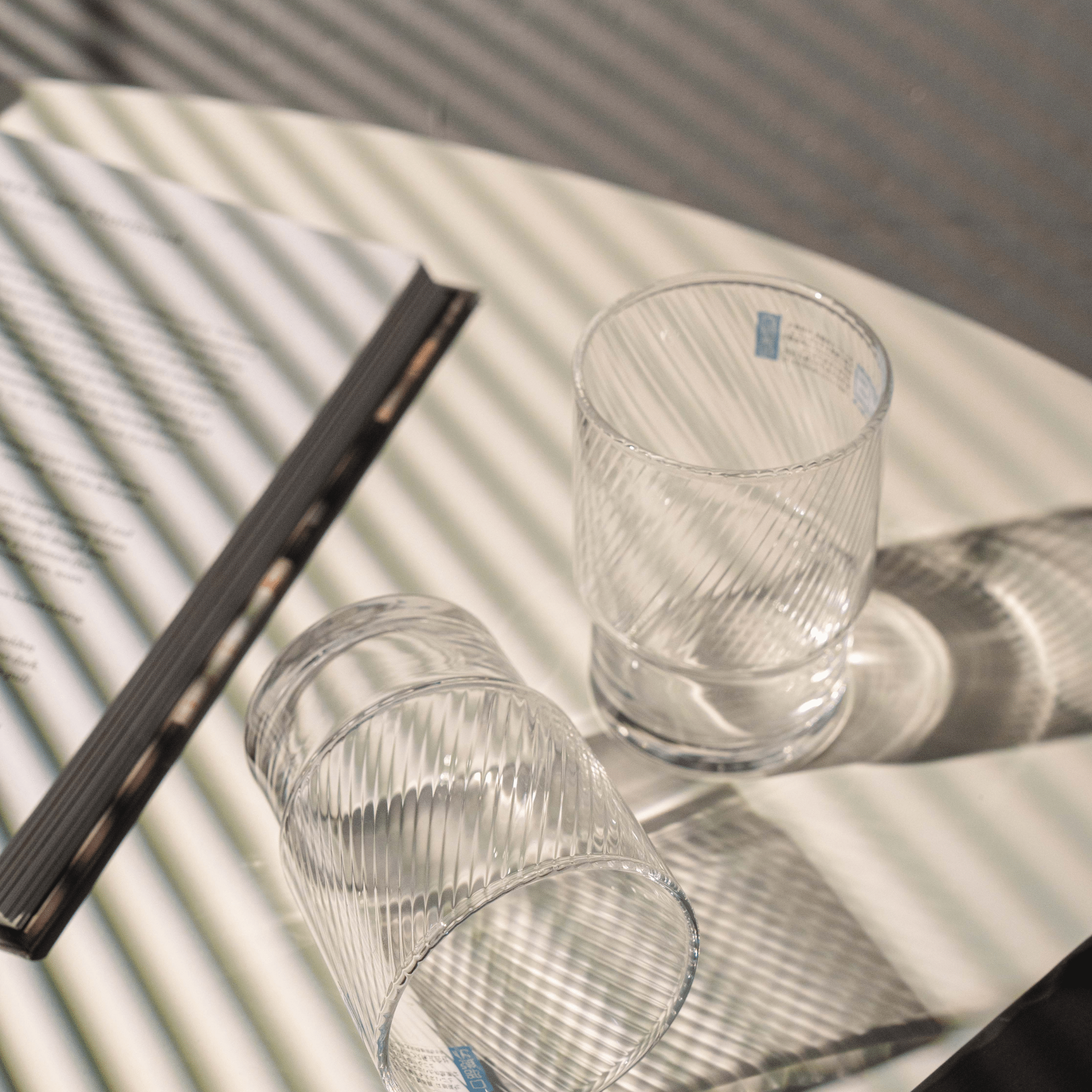 כוס זכוכית יפנית - 200 מ׳׳ל - Ceramora כוסות לאטה