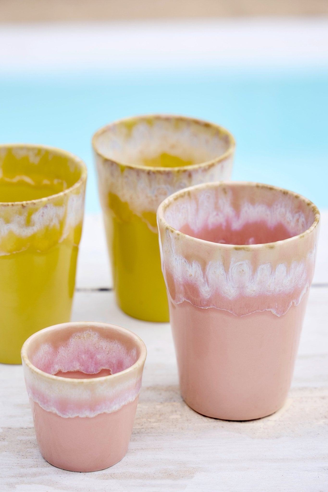 כוסות לאטה - סדרת ים - Ceramora כוסות מאג